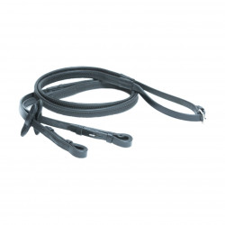 SOFT RUBBER REINS BROWN FULL