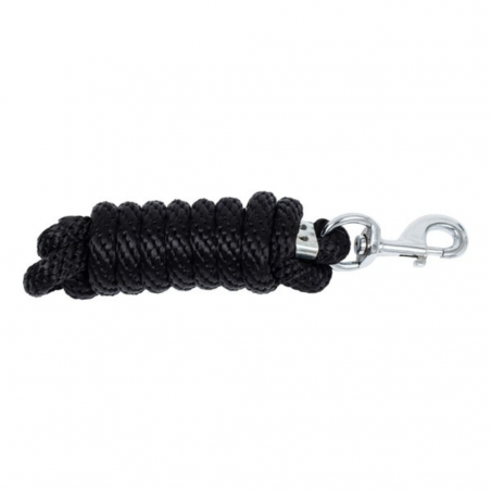 Longe CORDE NYLON (ROUND) + SNAP HOOK - 2 M - BLACK